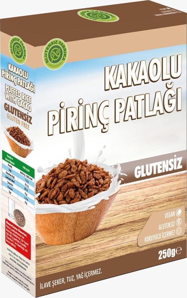 Glutensiz Kakaolu Pirinç Patlağı 250  gr Katkısız Vegan - Image 1