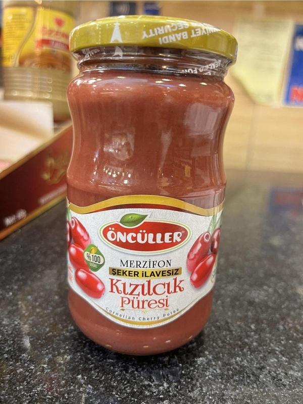 Öncüller Şeker Ilavesiz Kızılcık Püresi 360 Gr - Image 1