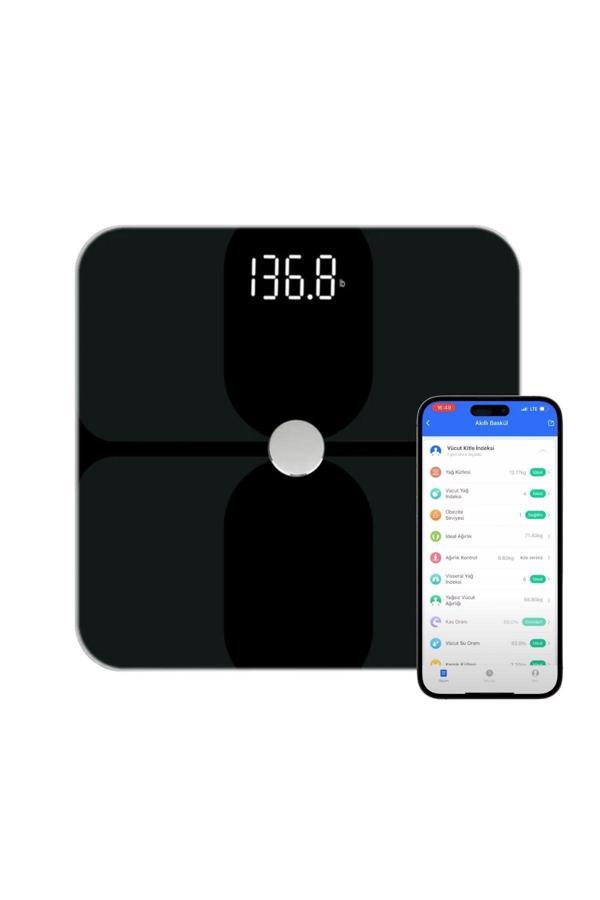 Xenon Smart Akıllı Tartı Dijital Baskül, BT Apple Health Google Fit, Vücut Kitle, Kas, Su, Yağ, Kemik X8703 - Image 1