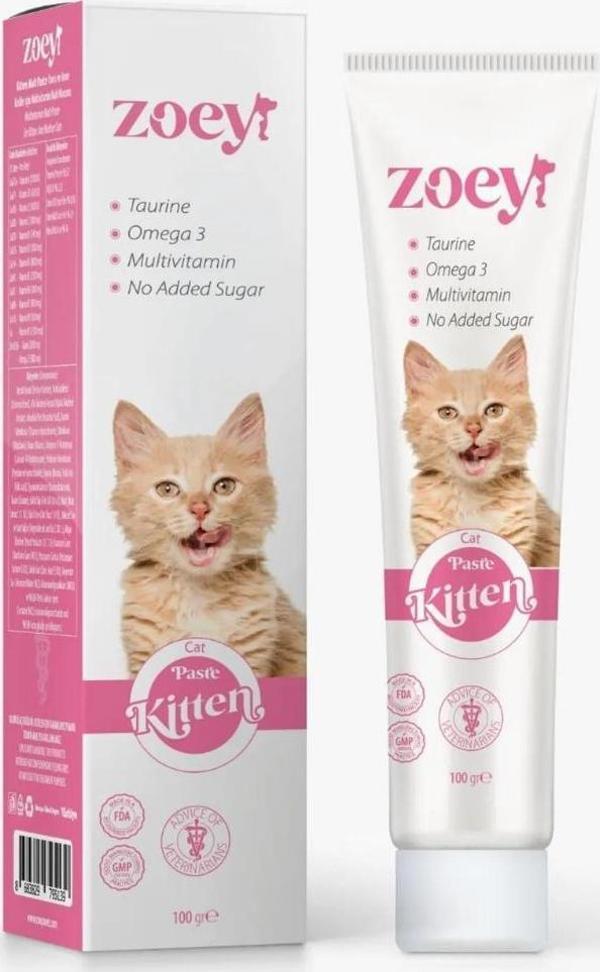 Zoey Kitten Paste Yavru ve Anne Kediler için Multivitamin Malt 100 gr - Image 1