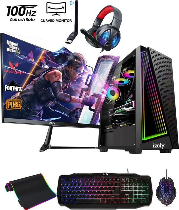 izoly Avatar Ryzen 5 5500 32gb 512gb Ssd Rx 550 4gb 24" Oyuncu Masaüstü Bilgisayarı - Image 1