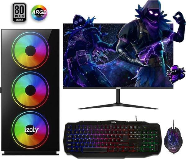 izoly Hero X i5-10400F 8GB 256SSD M.2 500GB GDDR5 4GB RX550 24"Oyuncu Masaüstü Bilgisayarı - Image 1