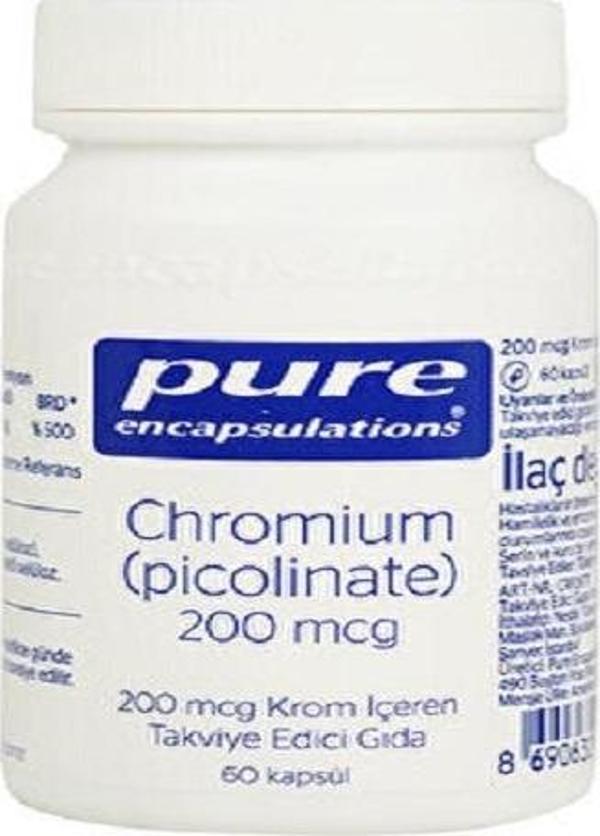 Pure Encapsulations - Aromasız Chromium Picolinate Mineral 200 Mcg 60 Kapsül - Image 1