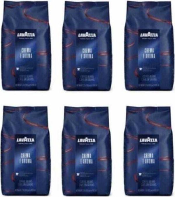 Lavazza Espresso Crema E Aroma Çekirdek Kahve 1 kg 6'lı - Image 1