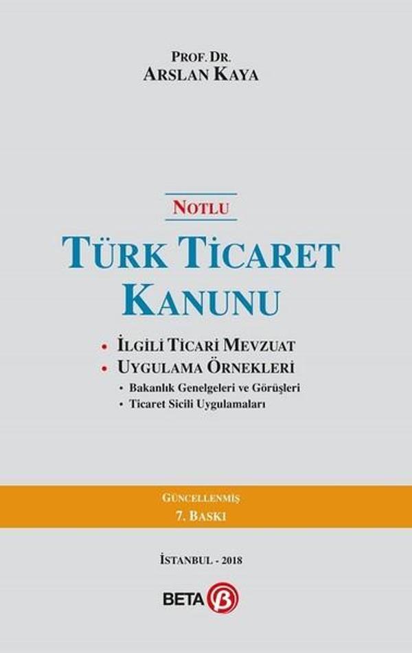Notlu Türk Ticaret Kanunu - Beta Yayınları - Image 1