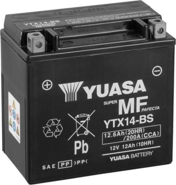 Yuasa Kawasakı Zx-12r (zxt20b) 00-05 Ytx14-bs Akü - Image 1