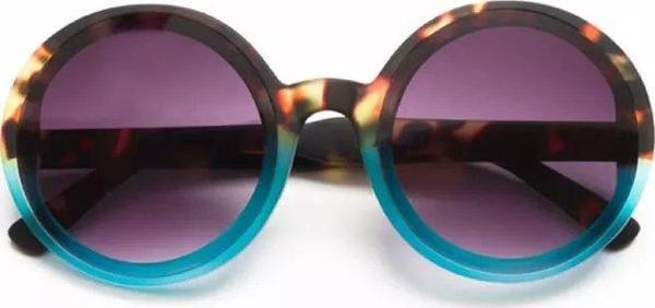 Okkia Monica Unisex  Büyük Yuvarlak
Güneş Gözlüğü Havana Mavisi - Image 1