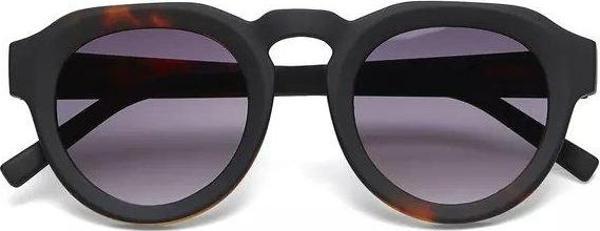 Okkia Zeno Round Unisex Siyah Havana Güneş Gözlüğü Siyah Gradyan - Image 1