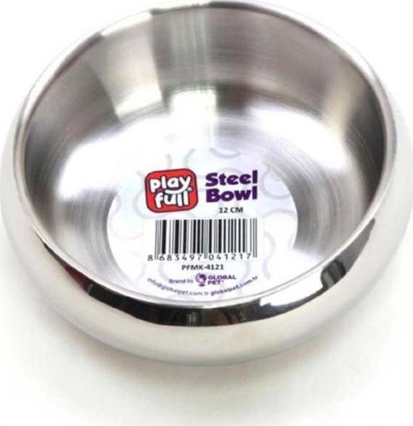 Playfull SWT1120 ANTİSKİD BELLY DOUBLE Kedi Köpek Çelik Mama Kabı 12cm - Image 1