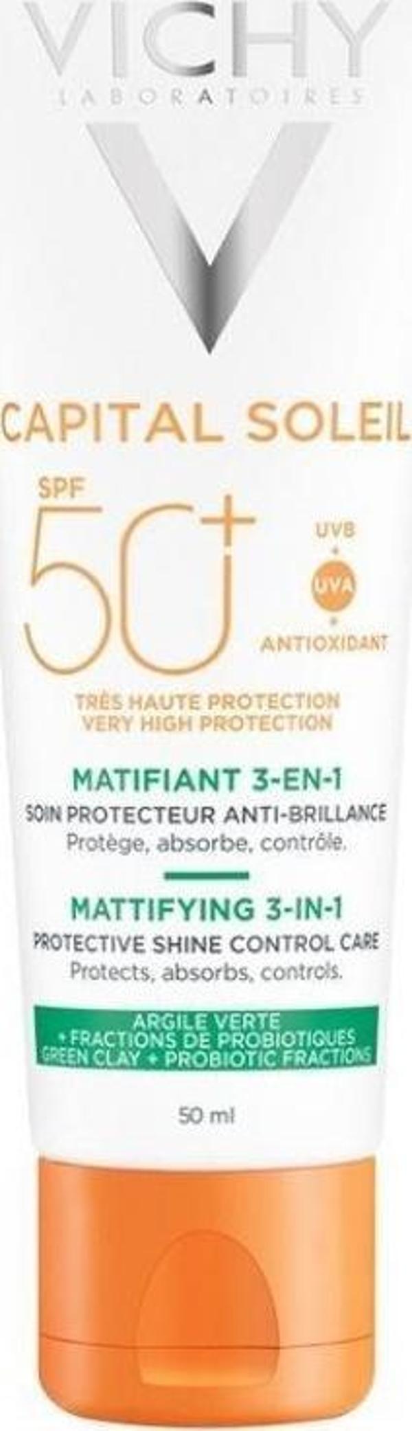 Vichy Capital Soleil SPF 50+ Mattifying 3 in 1 Güneş Kremi 50 ml - Image 1