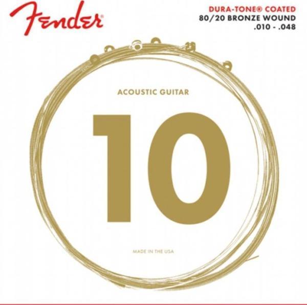 Fender 880XL Coated 80/20 Bronze Takım Tel Akustik Gitar Teli (10-48) - Image 1