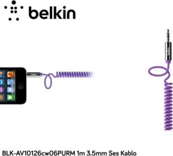Belkin Blk-av10126cw06purm 1m 3.5mm Ses Kablo - Image 1