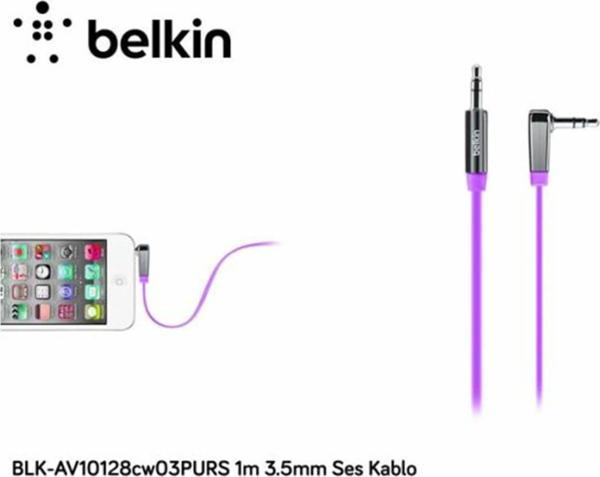 Belkin Blk-av10128cw03purs 1m 3.5mm Ses Kablo - Image 1