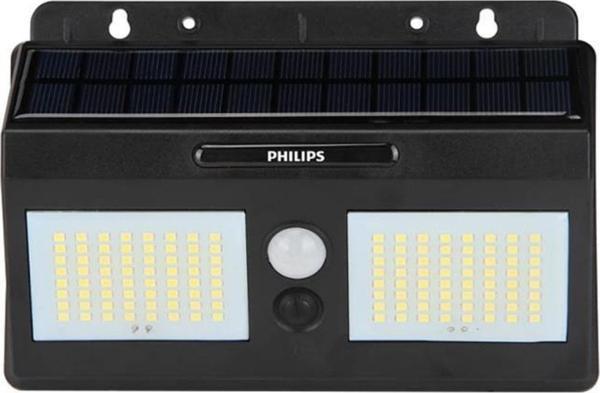 Philips Bws010 10w Solar Güneş Enerjili Duvar Aplik Beyaz Işık - Dış Mekan Sensörlü Aydınlatması - Image 1