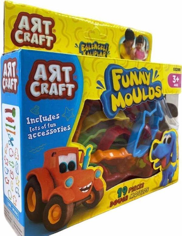 Art Craft Eğlenceli Kalıplar 19 Parça - Oyun Hamuru Şekilleri - Image 1