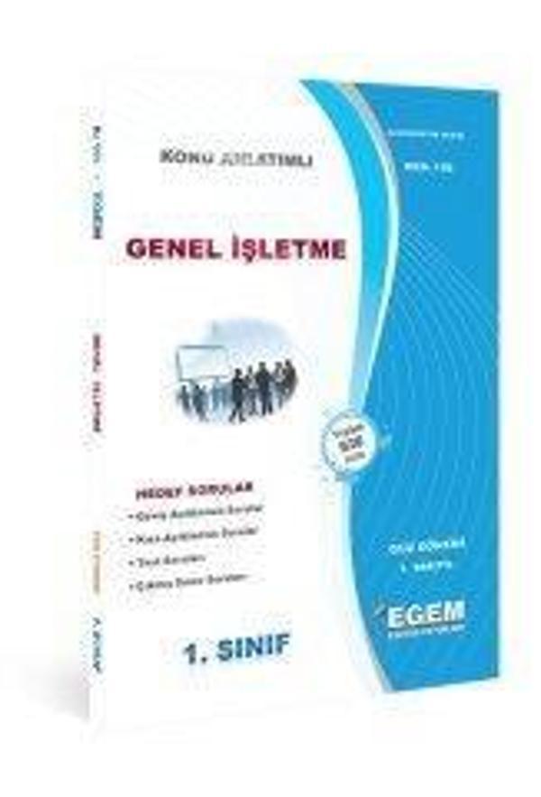 1.SINIF 1.YARIYIL GENEL İŞLETME K.A GÜZ DÖNEMİ - EGEM YAYINLARI - Image 1