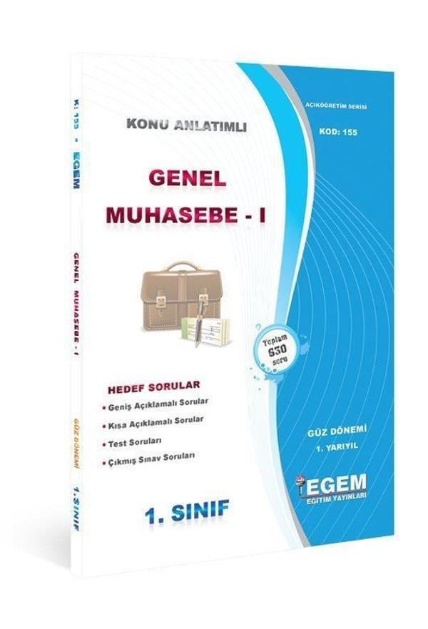1.SINIF 1.YARIYIL GENEL MUHASEBE 1 K.A GÜZ DÖNEMİ - EGEM YAYINLARI - Image 1
