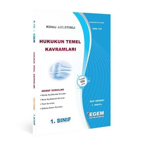 1.SINIF 1.YARIYIL HUKUKUN TEMEL KAVRAMLARI GÜZ DÖN - EGEM YAYINLARI - Image 1