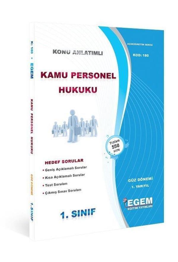 1.SINIF 1.YARIYIL KAMU PERSONEL HUKUKU K.A GÜZ DÖNEMİ - EGEM YAYINEVİ - Image 1