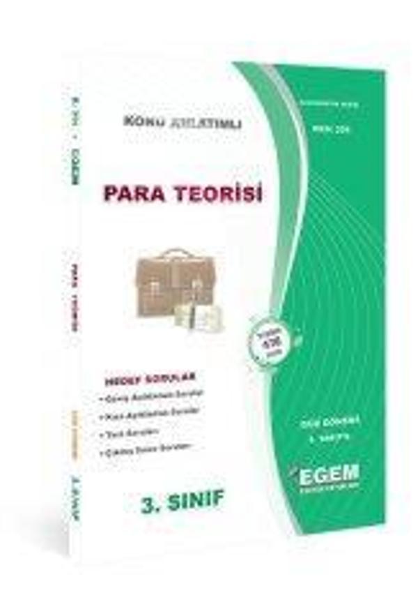 3.SINIF 5.YARIYIL PARA TEORİSİ K.A GÜZ DÖNEMİ - EGEM YAYINLARI - Image 1