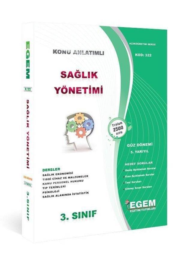 3.SINIF 5.YARIYIL SAĞLIK YÖNETİMİ K.A GÜZ DÖNEMİ - EGEM YAYINEVİ - Image 1