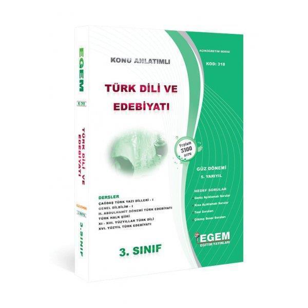 3.SINIF 5.YARIYIL TÜRK DİLİ VE EDEBİYATI K.A GÜZ - EGEM YAYINLARI - Image 1