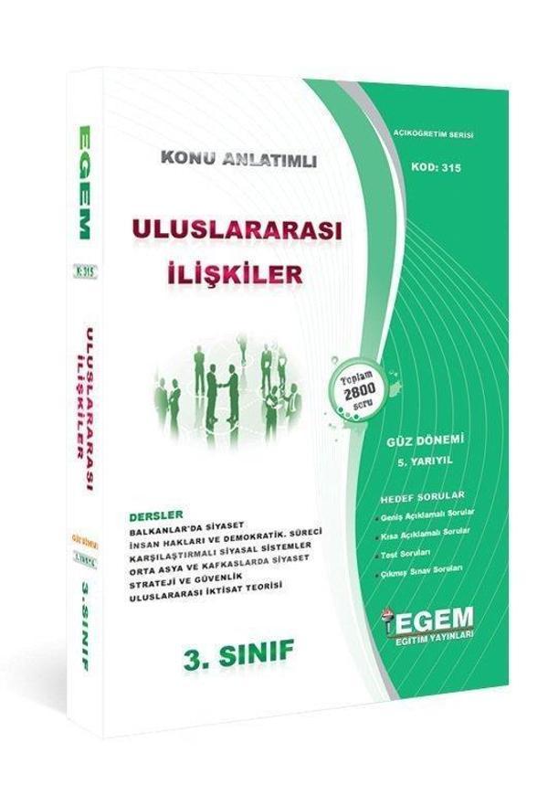 3.SINIF 5.YARIYIL ULUSLARARASI İLİŞKİLER K.A GÜZ D - EGEM YAYINLARI - Image 1