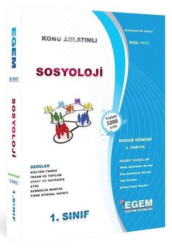1.SINIF 2.YARIYIL SOSYOLOJİ KONU ANLATIM BAHAR DÖN - EGEM - Image 1