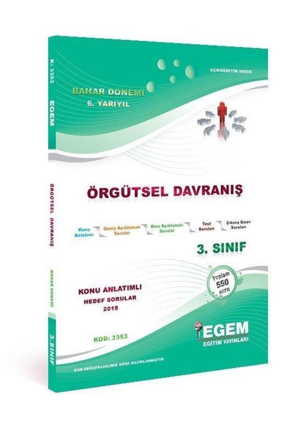 3.SINIF 6.YARIYIL ÖRGÜTSEL DAVRANIŞ BAHAR DÖNEMİ - EGEM - Image 1