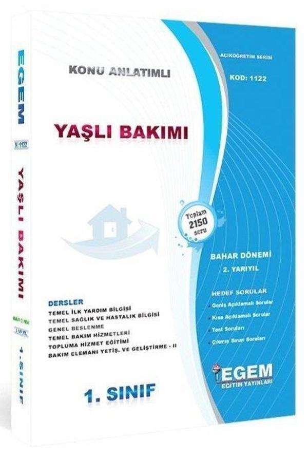 1.SINIF 2.YARIYIL YAŞLI BAKIMI BÖLÜMÜ BAHAR DÖNEMİ - EGEM - Image 1