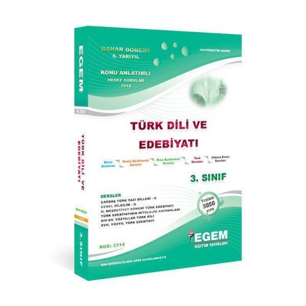 3.SINIF 6.YARIYIL TÜRK DİLİ VE EDEBİYATI K.A BAHAR DÖNEMİ - EGEM - Image 1