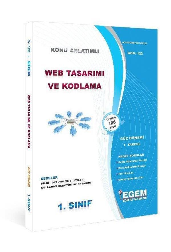 1.SINIF WEB TASARIMI VE KODLAMA K.A GÜZ DÖNEMİ - EGEM YAYINLARI - Image 1