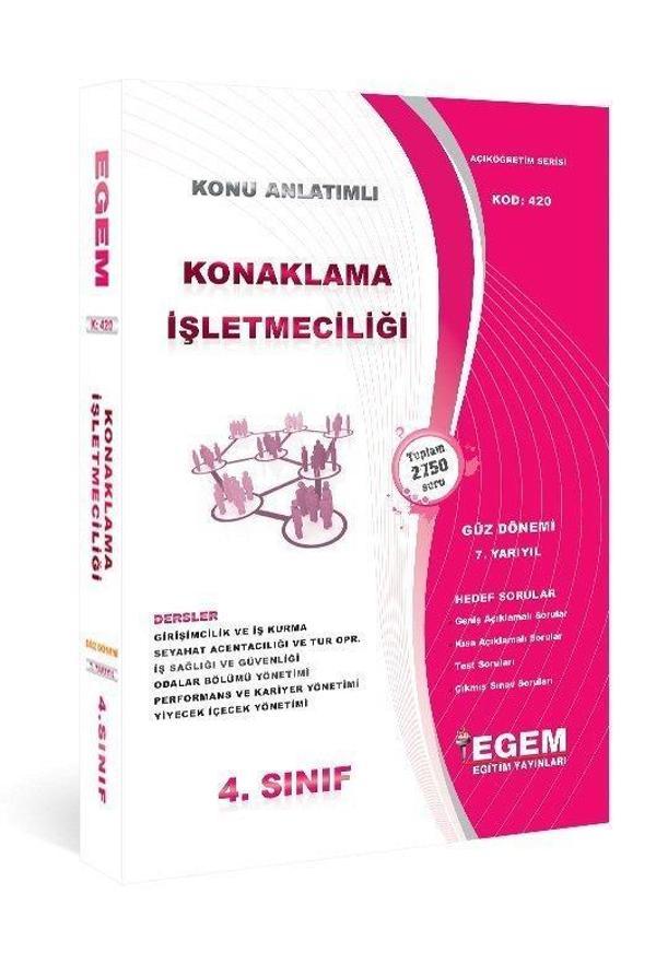 4.SINIF 7.YARIYIL KONAKLAMA İŞLETMECİLİĞİ K.A GÜZ - EGEM YAYINEVİ - Image 1