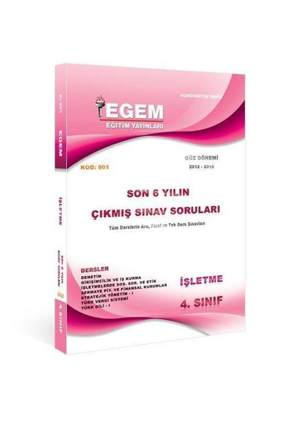 4.SINIF İŞLETME SON 6 YIL ÇIKMIŞ SORULAR GÜZ - EGEM YAYINLARI - Image 1
