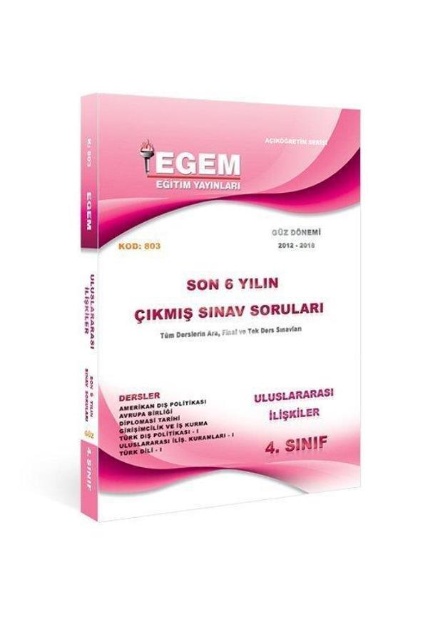 4.SINIF ULUSLARARASI İLİŞ SON 6 YIL ÇIKMIŞ SORU GÜZ - EGEM YAYINLARI - Image 1