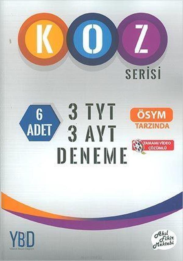 TYT AYT 3 DENEME ( TOPLAM 6 DENEME ) KOZ SERİSİ - TONGUÇ AKA - Gerçek Başarı Yayınları - Image 1