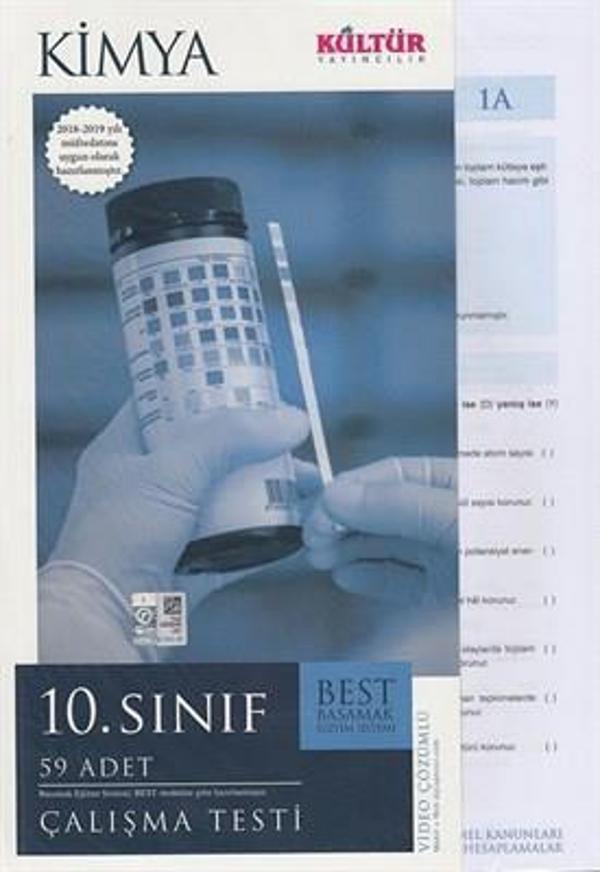 10.SINIF KİMYA YAPRAK TEST - KÜLTÜR YAYINCILIK - Image 1