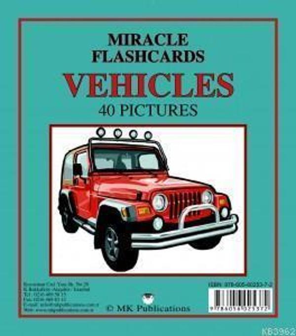 MIRACLE FLASHCARD VEHICLES 40 PICTURES - MK PUBLİCATİONS - Image 1
