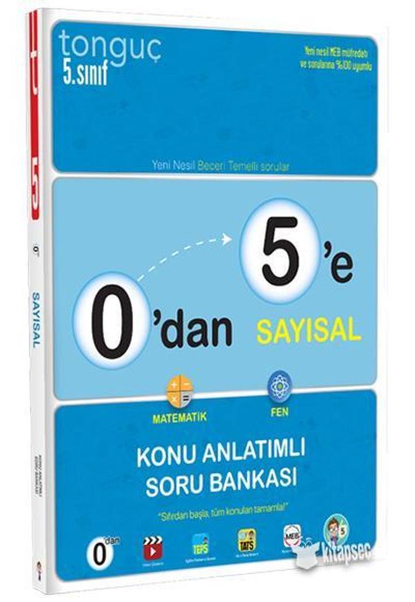 5.SINIF 0 DAN 5 E SAYISAL KONU ANLATIMLI SORU BANKASI - TONGUÇ - Tonguç Yayınları - Image 1