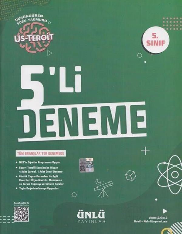 5.SINIF 5'Lİ DENEME US-TEROİT - ÜNLÜ - Image 1