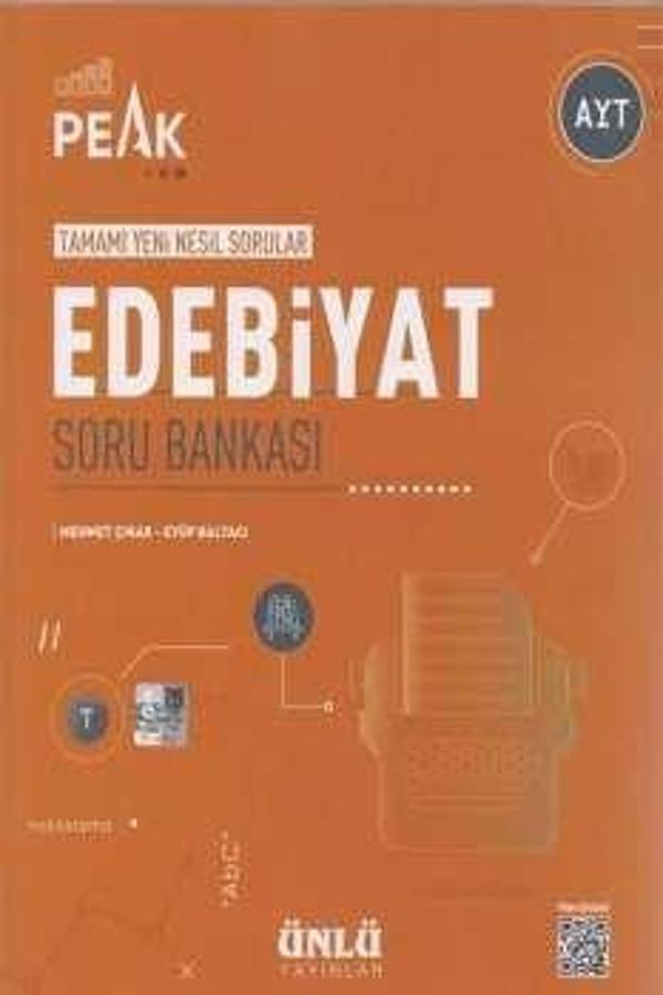 AYT EDEBİYAT SORU BANKASI TAMAMI YENİ NESİL PEAK - ÜNLÜ - Image 1