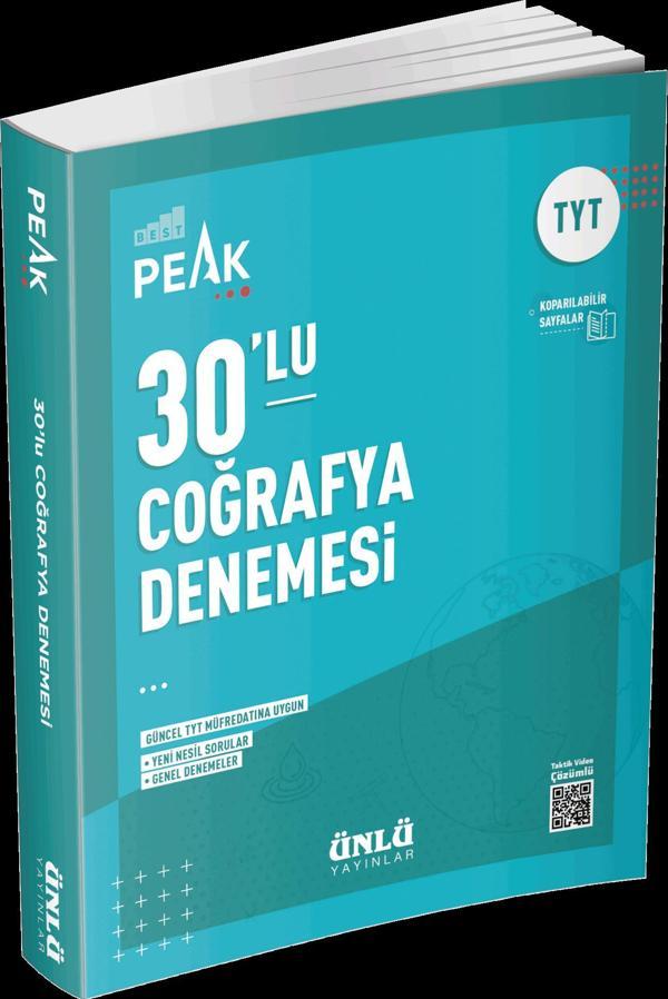 TYT 30 LU COĞRAFYA DENEMESİ BEST PEAK - ÜNLÜ YAYINLARI - Image 1
