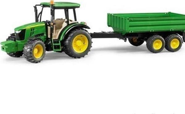 Bruder John Deere 5115M Traktör Ve Römork - 02108 - Image 1