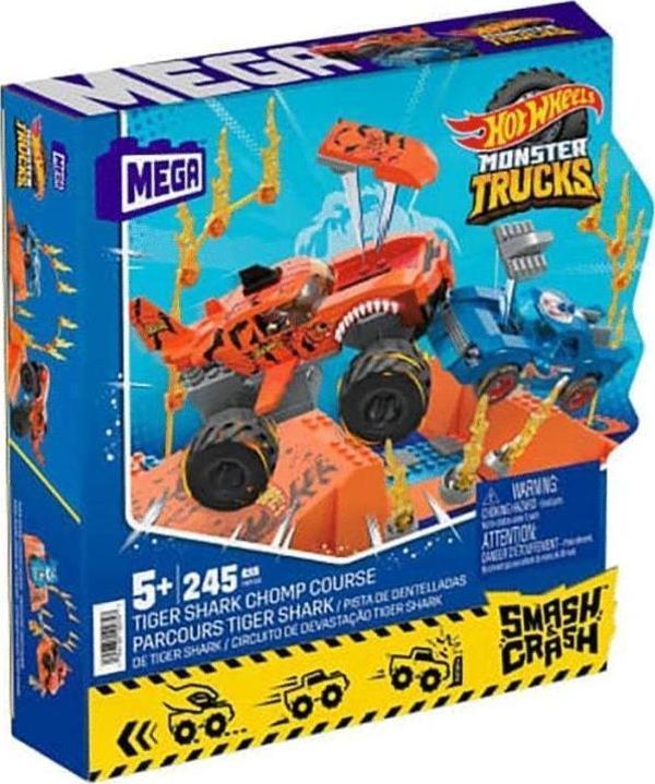 Mega Hot Wheels Smash N Crash Tiger Shark Çarpışma Seti HFK88 - Image 1