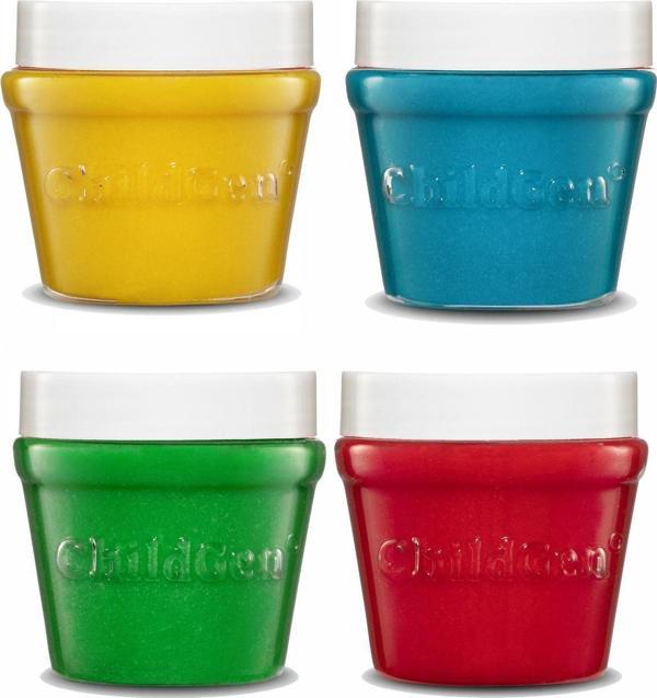 Childgen Play Dough Doğal Oyun Hamuru 4'Lü Okul Set 4 x 125 gr - Image 1