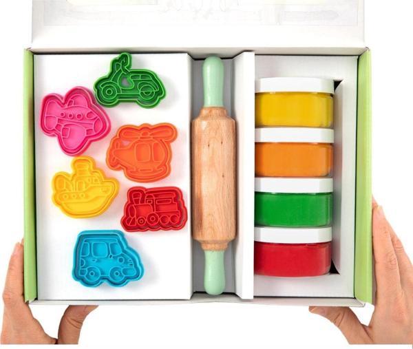Childgen Doğal Oyun Hamurları Premium Kutu Set - Araçlar - Image 1