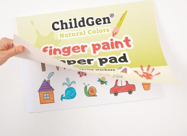 Childgen Parmak Boya Resim Defteri - Finger Paper Pad - Image 1