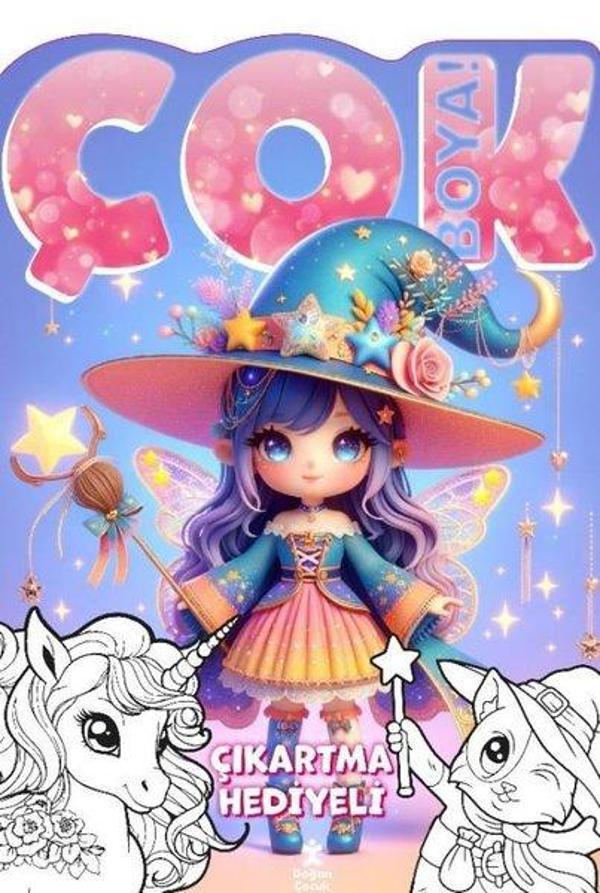 Çok Boya! Çıkartma Hediyeli - Sihir - Dev Boyama Kitabı - Doğan Çocuk - Image 1