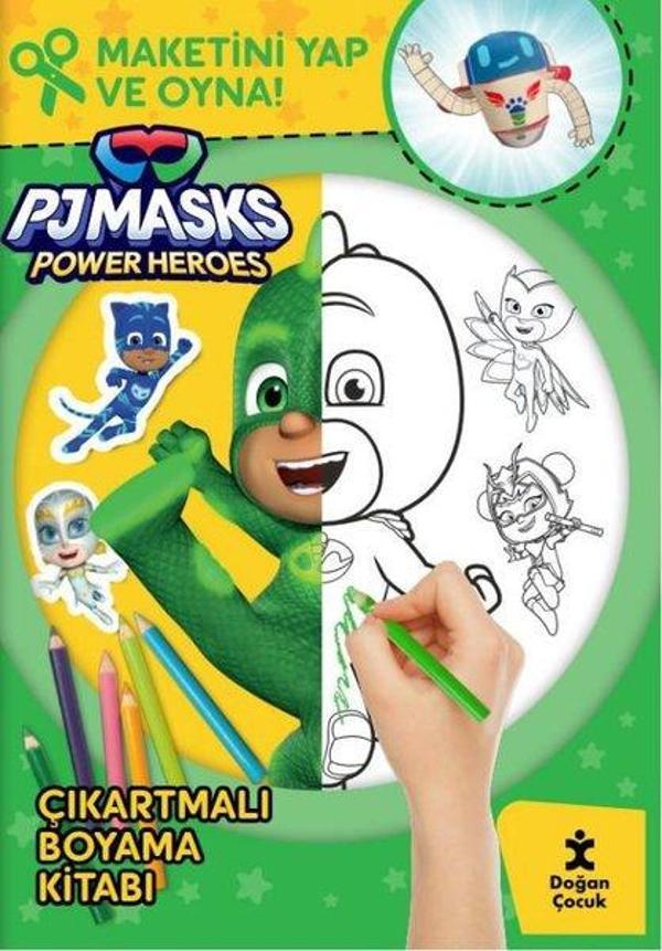 Pjmasks Power Heroes Çıkartmalı Boyama Kitabı - Maketini Yap ve Oyna! - Doğan Çocuk - Image 1