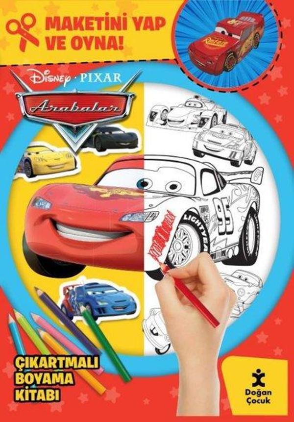 Disney Pixar Arabalar - Çıkartmalı Boyama Kitabı - Maketini Yap ve Oyna! - Doğan Çocuk - Image 1